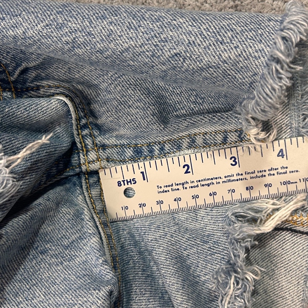 Levi Strauss Denim Shorts Loose Fit 16 Blue Vintage Y2K Baggy Cut Off - Picture 8 of 9